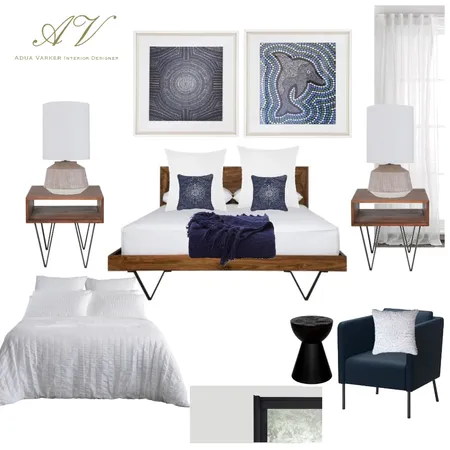 Contemporary Classic Guest Bedroom Interior Design Mood Board by Adua on Style Sourcebook