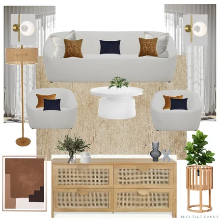 Modern Retro Living Space Interior Design Mood Board by Michelle Canny Interiors on Style Sourcebook