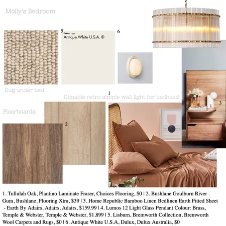 Molly's Home: Bedroom with tags Interior Design Mood Board by Elisenda Interiors on Style Sourcebook