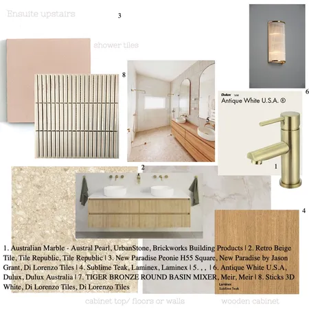 Molly's House: Ensuite Upstairs with tags Interior Design Mood Board by Elisenda Interiors on Style Sourcebook