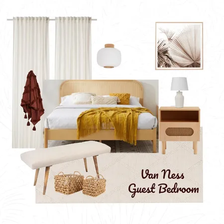 Van Ness Guest bedroom Interior Design Mood Board by The Creative Advocate on Style Sourcebook