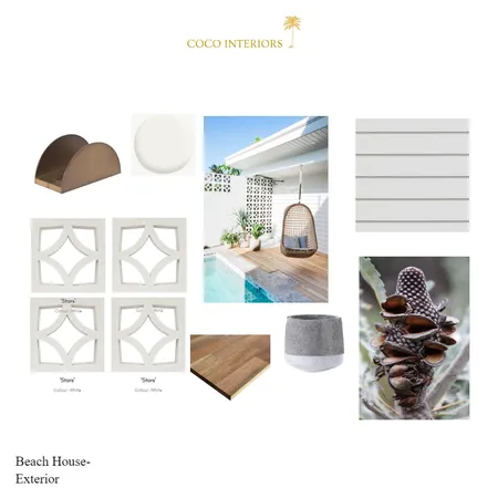 Beach House Exterior Interior Design Mood Board by Coco Interiors on Style Sourcebook