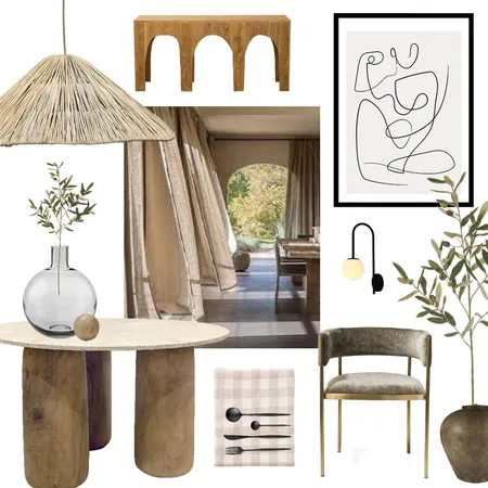 Down to Earth dining Interior Design Mood Board by Blu Interior Design on Style Sourcebook