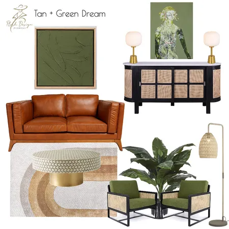 Tan and Green Dream Interior Design Mood Board by Plush Design Interiors on Style Sourcebook