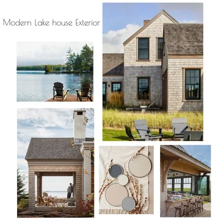 Modern Lakehouse Exterior Interior Design Mood Board by leighnav on Style Sourcebook