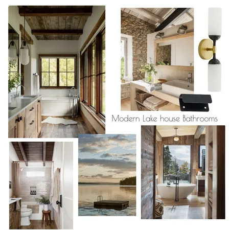 Modern Lakehouse Bathrooms Interior Design Mood Board by leighnav on Style Sourcebook