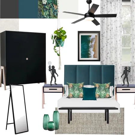 Analogous Bedroom Interior Design Mood Board by Marlene on Style Sourcebook