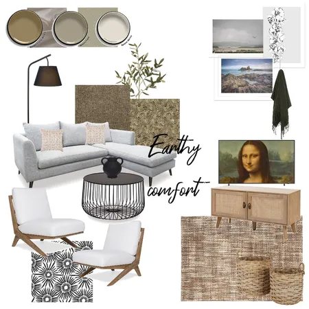 Earthy comfort living room Interior Design Mood Board by Jewel Interiors on Style Sourcebook