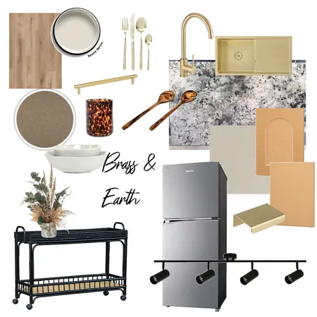 Brass & Earth kitchen Interior Design Mood Board by Jewel Interiors on Style Sourcebook