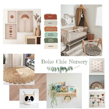 boho chic nursery Interior Design Mood Board by Cherinedebacker on Style Sourcebook