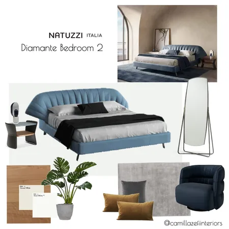 NATUZZI Diamante Bedroom 2 Interior Design Mood Board by Camilla Zefi Interiors on Style Sourcebook