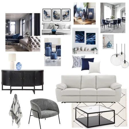 Accented Achromatic Interior Design Mood Board by Azra on Style Sourcebook