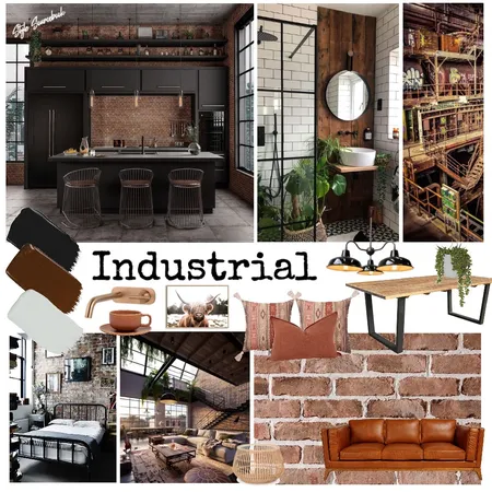 Industrial Interior Design Mood Board by tmtdesignes@gmail.com on Style Sourcebook