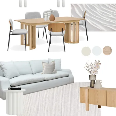 Rosie's Living/Dining Sample Board Interior Design Mood Board by AJ Lawson Designs on Style Sourcebook