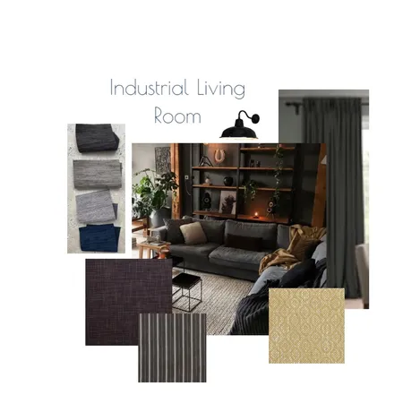 Industrial Living Room Interior Design Mood Board by TOlivia on Style Sourcebook
