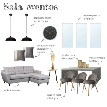 Sala eventos Interior Design Mood Board by caropieper on Style Sourcebook