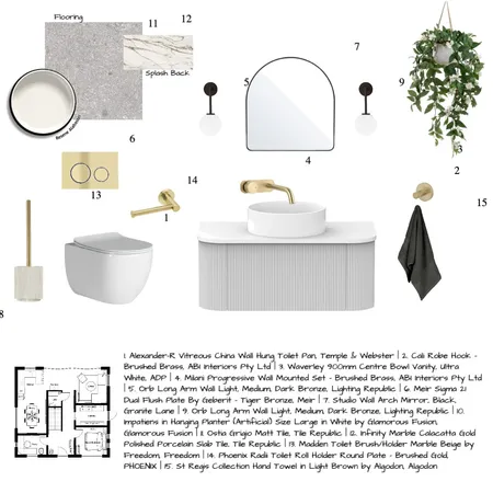 IDI - Module 9 Bathroom Interior Design Mood Board by hayley.moore on Style Sourcebook