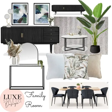 Family Room Interior Design Mood Board by Luxe Style Co. on Style Sourcebook