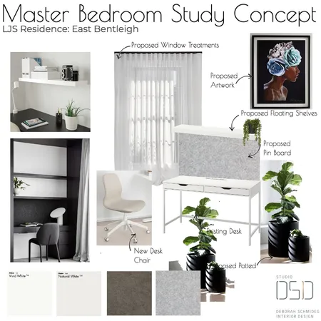 MasterBed Study Interior Design Mood Board by Debschmideg on Style Sourcebook