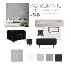 ACHROMATIC COLOUR SCHEME Interior Design Mood Board by Robyn Chamberlain on Style Sourcebook