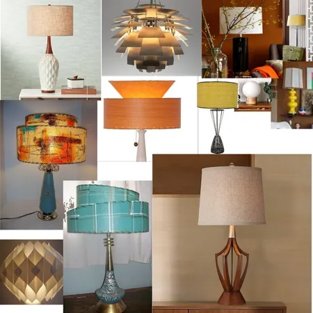 Mid-Century Modern Lamp Inspo Interior Design Mood Board by rosewoodinteriorsau on Style Sourcebook