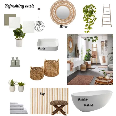 boho chic bathroom Interior Design Mood Board by Aminast on Style Sourcebook