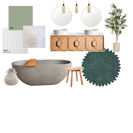 dark neutral bathroom Interior Design Mood Board by westofhere on Style Sourcebook