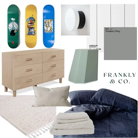 Teenage Boy's Bedroom Interior Design Mood Board by franklyandco on Style Sourcebook