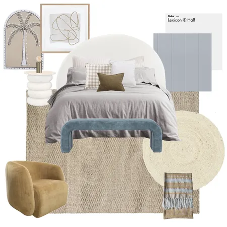 Modern Coastal Bedroom Interior Design Mood Board by Miss Amara on Style Sourcebook