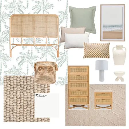 Sage / Tropical Bedroom Interior Design Mood Board by Rebecca Sore on Style Sourcebook
