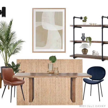 Daft Industrial Dining Area Interior Design Mood Board by Michelle Canny Interiors on Style Sourcebook