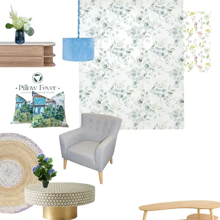 Thibaut Mystic Garden Pillow in Shades of Green and Aqua Interior Design Mood Board by bon_ana on Style Sourcebook