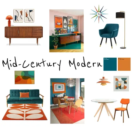 Mid-Century Modern Interior Design Mood Board by Lucey Lane Interiors on Style Sourcebook