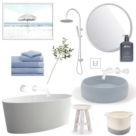 Coastal bathroom vibe Interior Design Mood Board by Hidden Jewel Interiors on Style Sourcebook