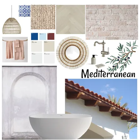 Mediteranean Bathroom Interior Design Mood Board by Adrienne.Ferris on Style Sourcebook
