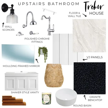 Trebor House - Upstairs Bathroom Interior Design Mood Board by Danielle on Style Sourcebook