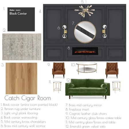 cigar room Interior Design Mood Board by JessJames1 on Style Sourcebook