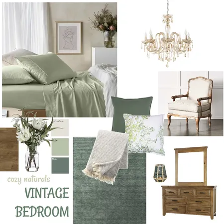 cozy green bedroom Interior Design Mood Board by HOMES & MINDS on Style Sourcebook