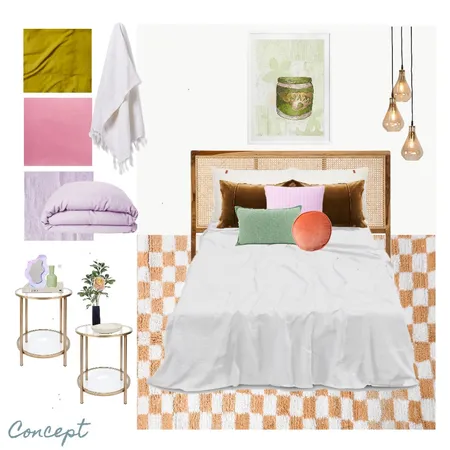 80s Inspired Bedroom Interior Design Mood Board by pinkskies_design on Style Sourcebook