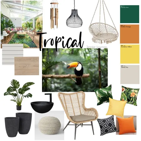Tucan Tropical Interior Design Mood Board by Jennifer Lowmass on Style Sourcebook