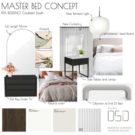 MASTER BED CONCEPT Interior Design Mood Board by Debschmideg on Style Sourcebook