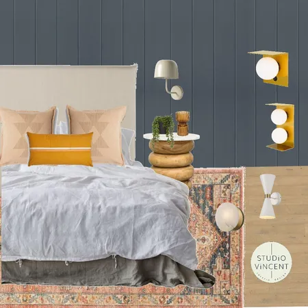 Cozy Bedroom HArdie Groove Salmon Interior Design Mood Board by Studio Vincent on Style Sourcebook