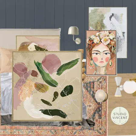 Cozy Bedroom HArdie Groove Salmon Interior Design Mood Board by Studio Vincent on Style Sourcebook