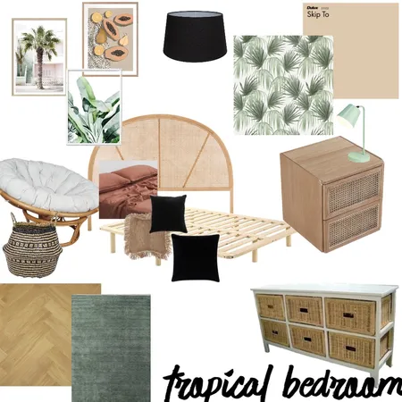 Tropical bedroom College Interior Design Mood Board by Evie Lindsey on Style Sourcebook