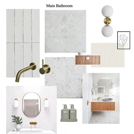 Michelle main bathroom Interior Design Mood Board by Olivewood Interiors on Style Sourcebook