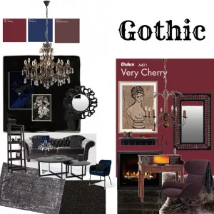 Gothic Mood Board Interior Design Mood Board by CourtneyDotson on Style Sourcebook