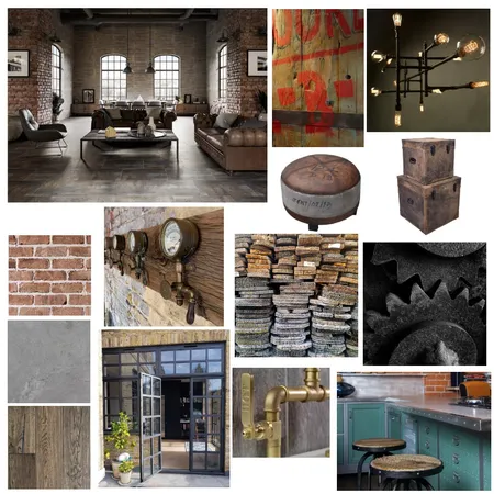 Industrial Interior Design Mood Board by pelinsabri on Style Sourcebook