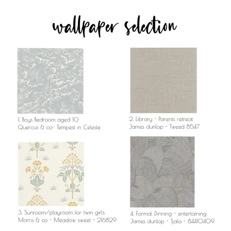 Wall paper selection Interior Design Mood Board by kbarbalace on Style Sourcebook