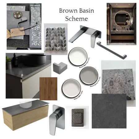 Brown Basin Scheme Interior Design Mood Board by JJID Interiors on Style Sourcebook