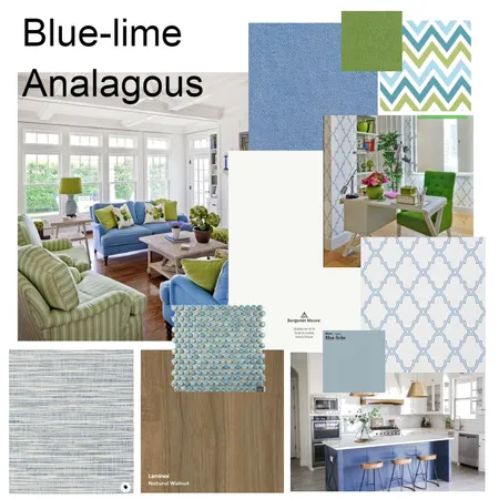 Assignment 3 Analagous Blue Green Interior Design Mood Board by kristin.sainsbury.design on Style Sourcebook